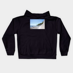 Chalk coast, chalk cliffs, Ruegen Island, Mecklenburg-Western Pomerania, Germany Kids Hoodie